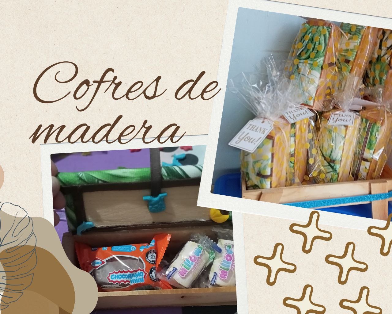 COFRE EN MADERA PARA DULCES SORPRESAS