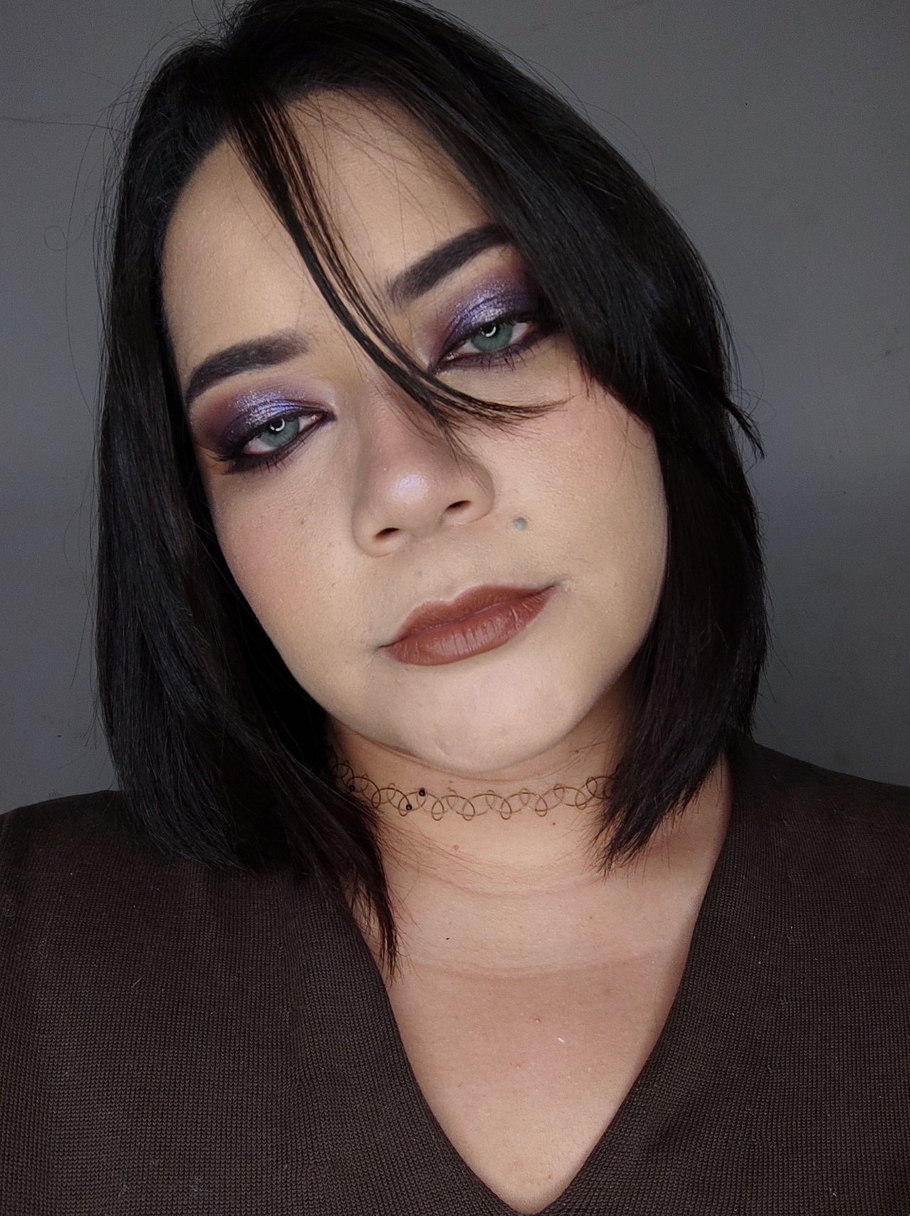 Brown and purple