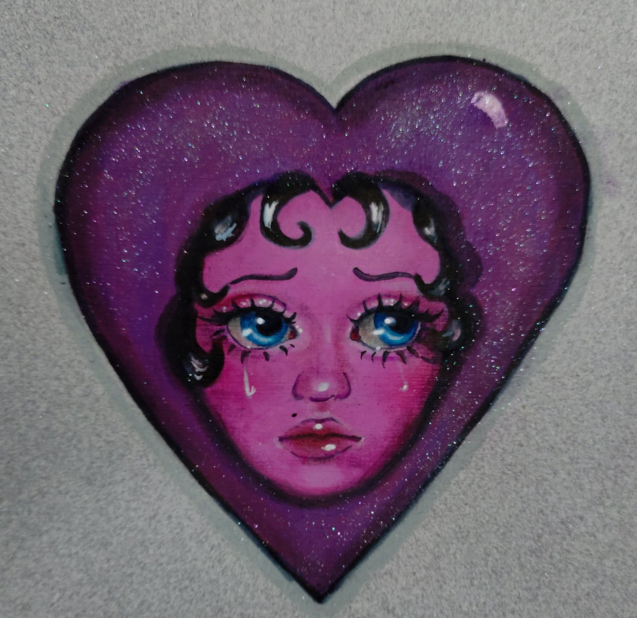 I used makeup and acrylic markers to create a little art