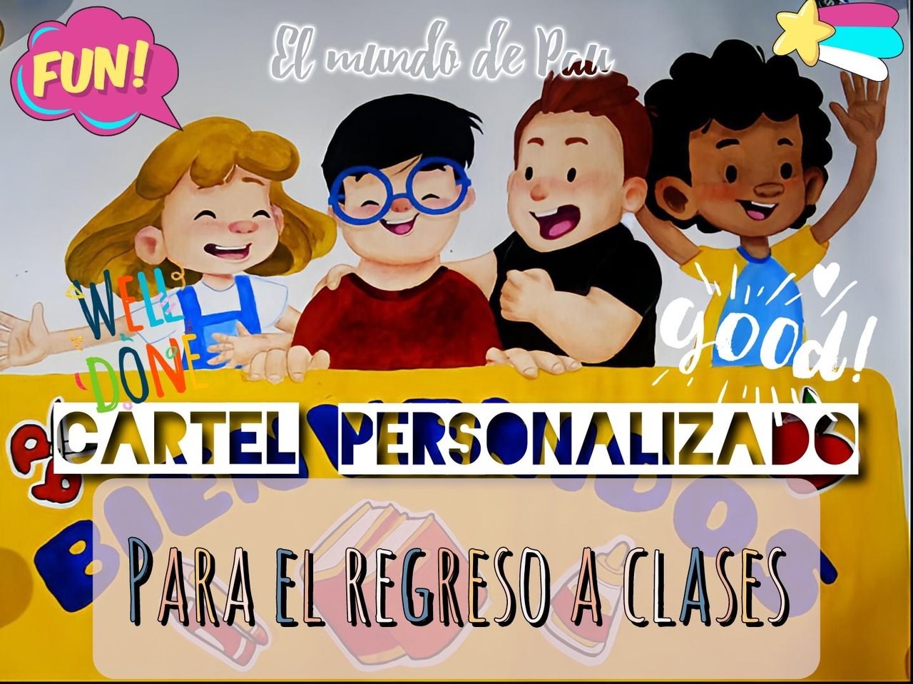 Esp/Ing] DEMOS LA BIENVENIDA: Cartel personalizado / LET'S GIVE A WELCOME:  Personalized poster