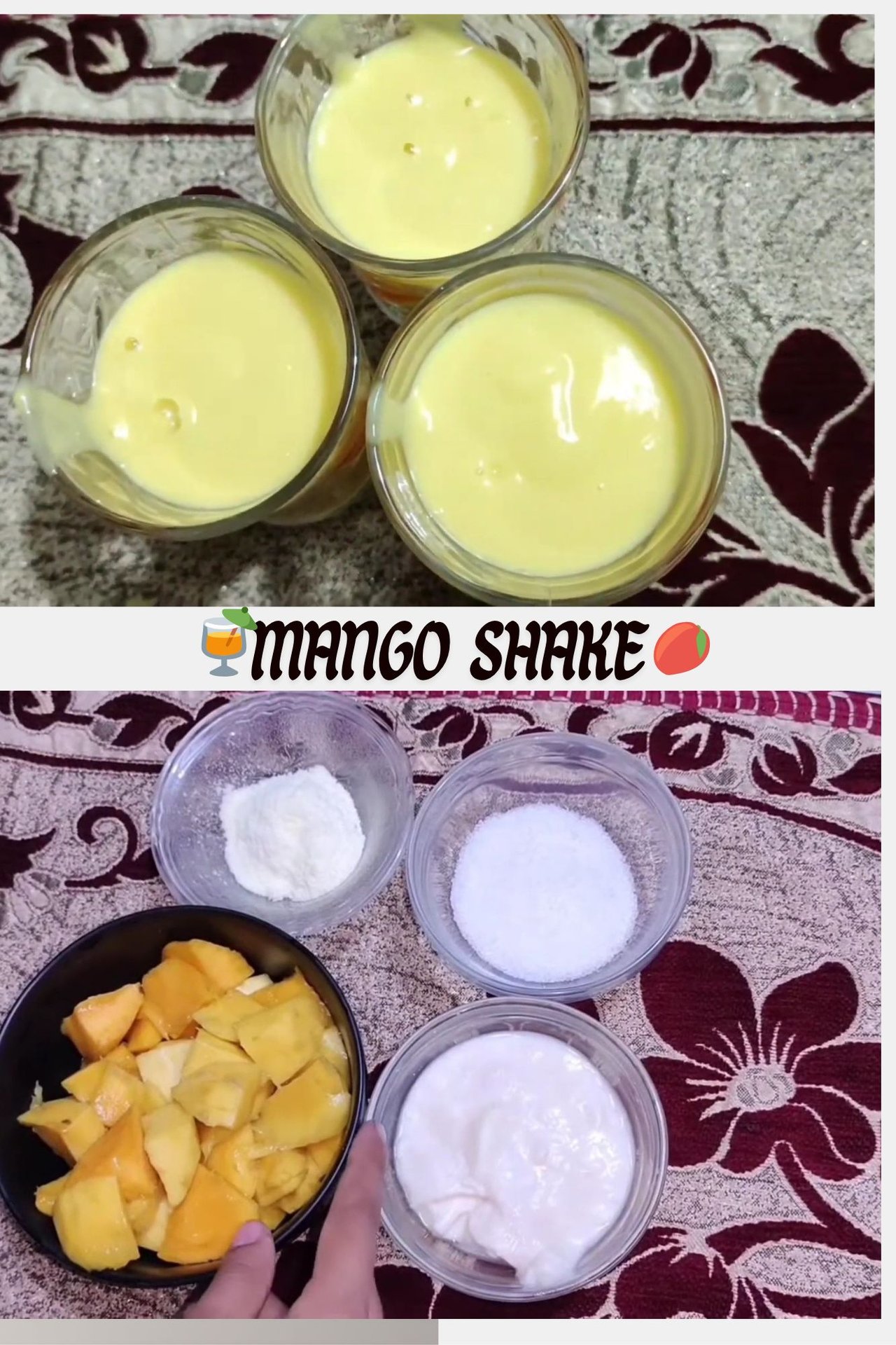 Mango milkshake 🥭|| Bangla recipe || (EN-BN) ||