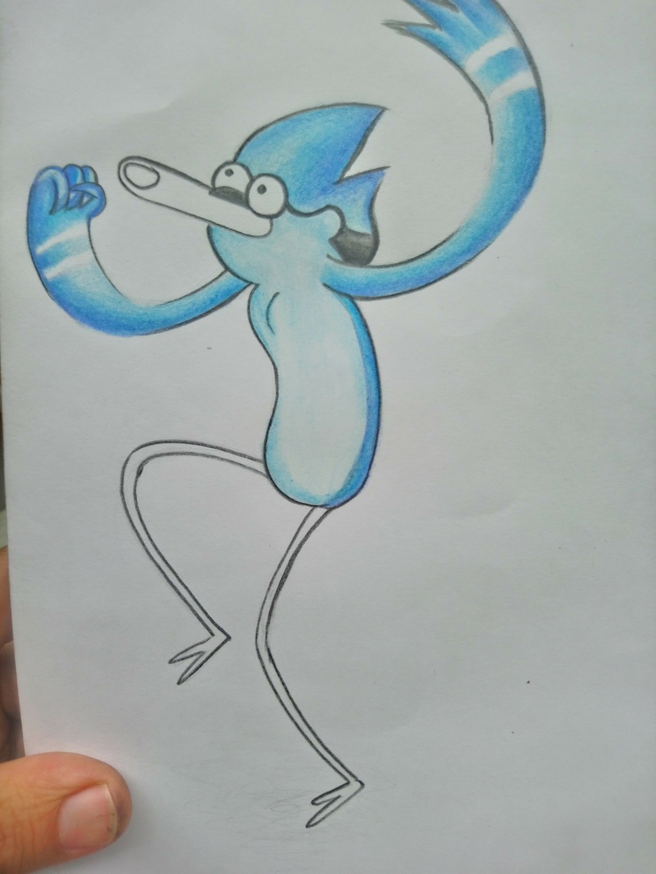 ESP-ENG] Dibujando a Mordecai (Un show mas) /// Drawing Mordecai (Regular  Show) | PeakD