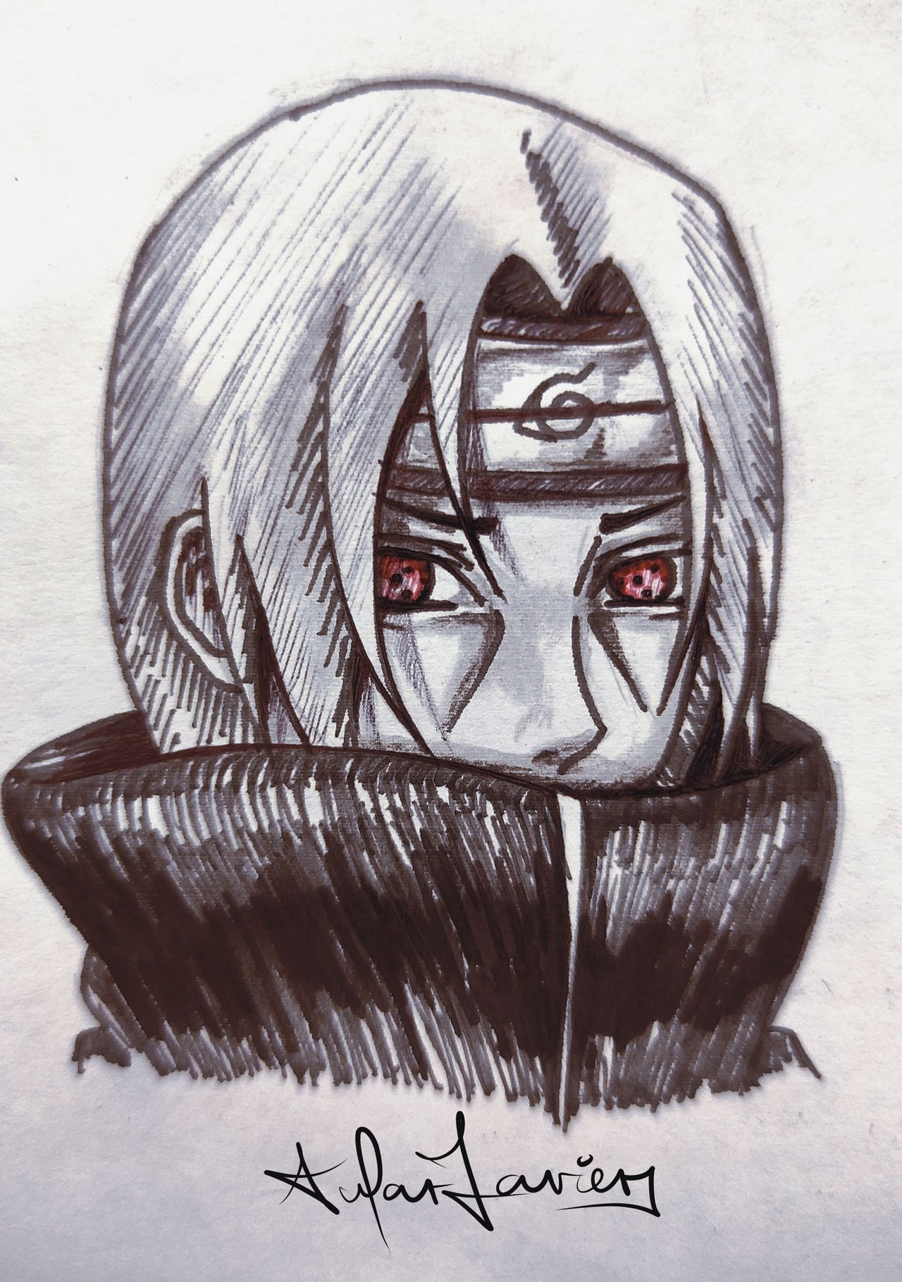 Dibujando A Itachi Uchiha [ ESP/ENG ] — Hive