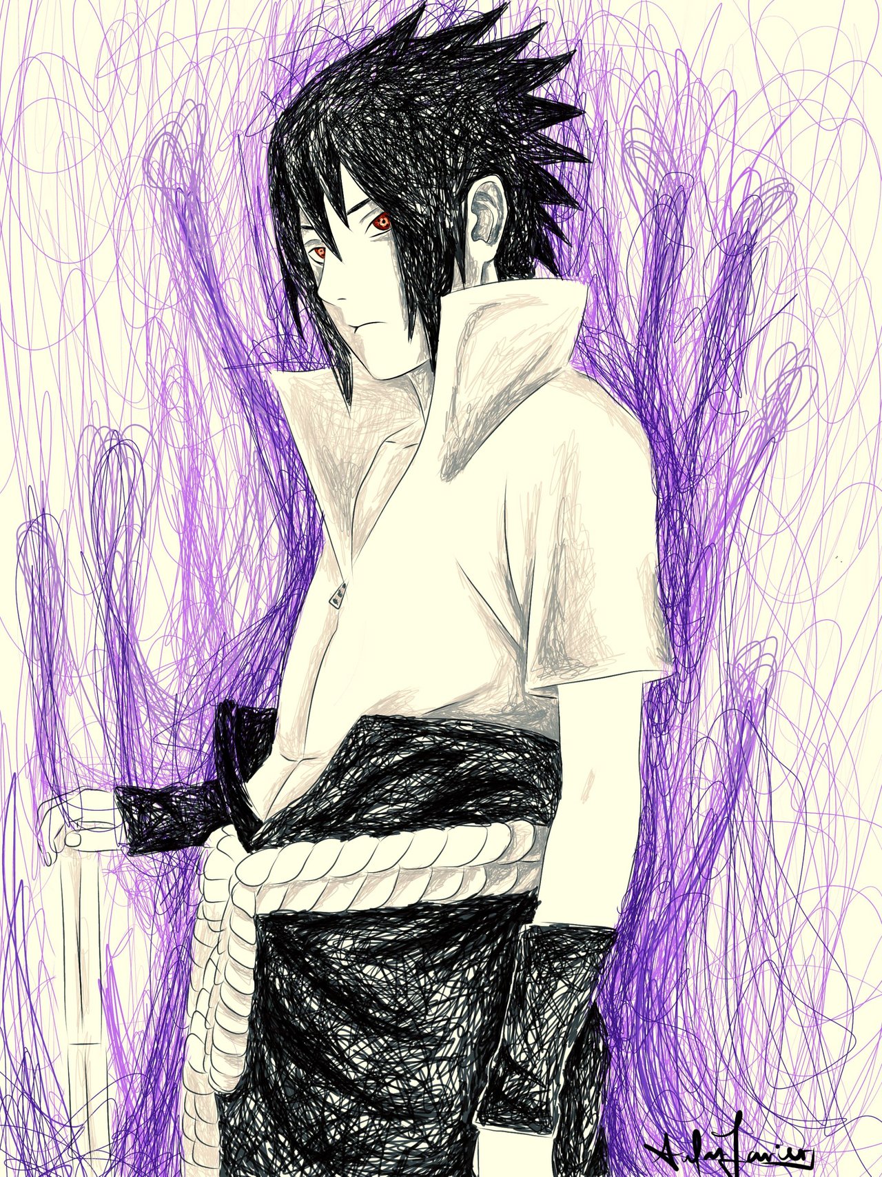 Dibuja do a Sasuke Uchiha (Digital Arte) 💥 ESP-ENG | PeakD