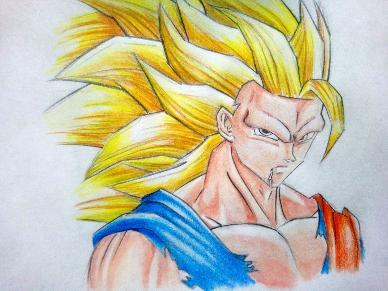 Goku. Super Sayajin. Drawing  Goku dibujo a lapiz, Dibujo de goku,  Personajes de dragon ball