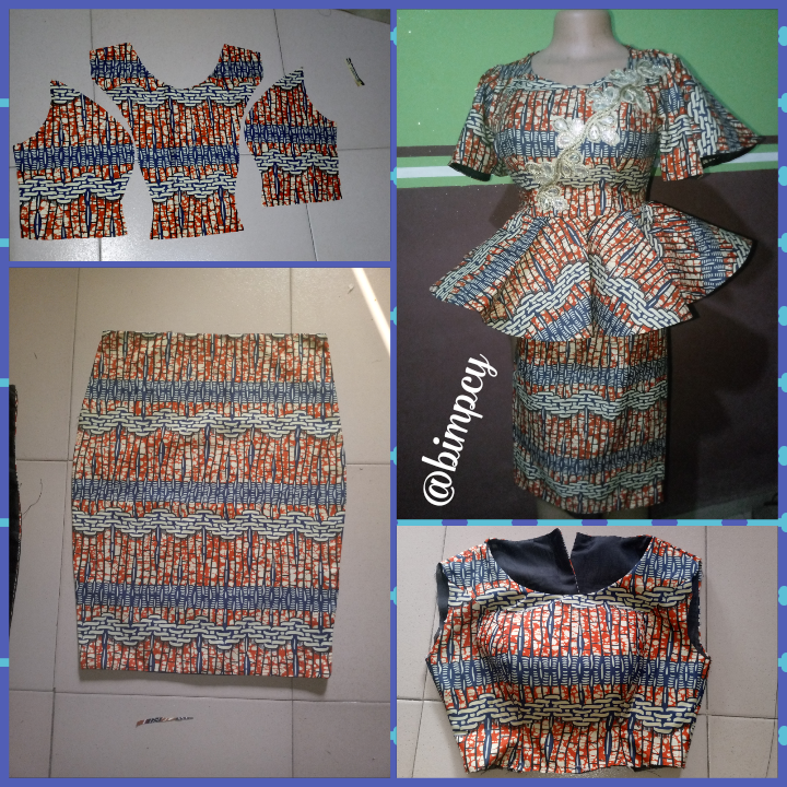 Peplum native skirt outlet and blouse