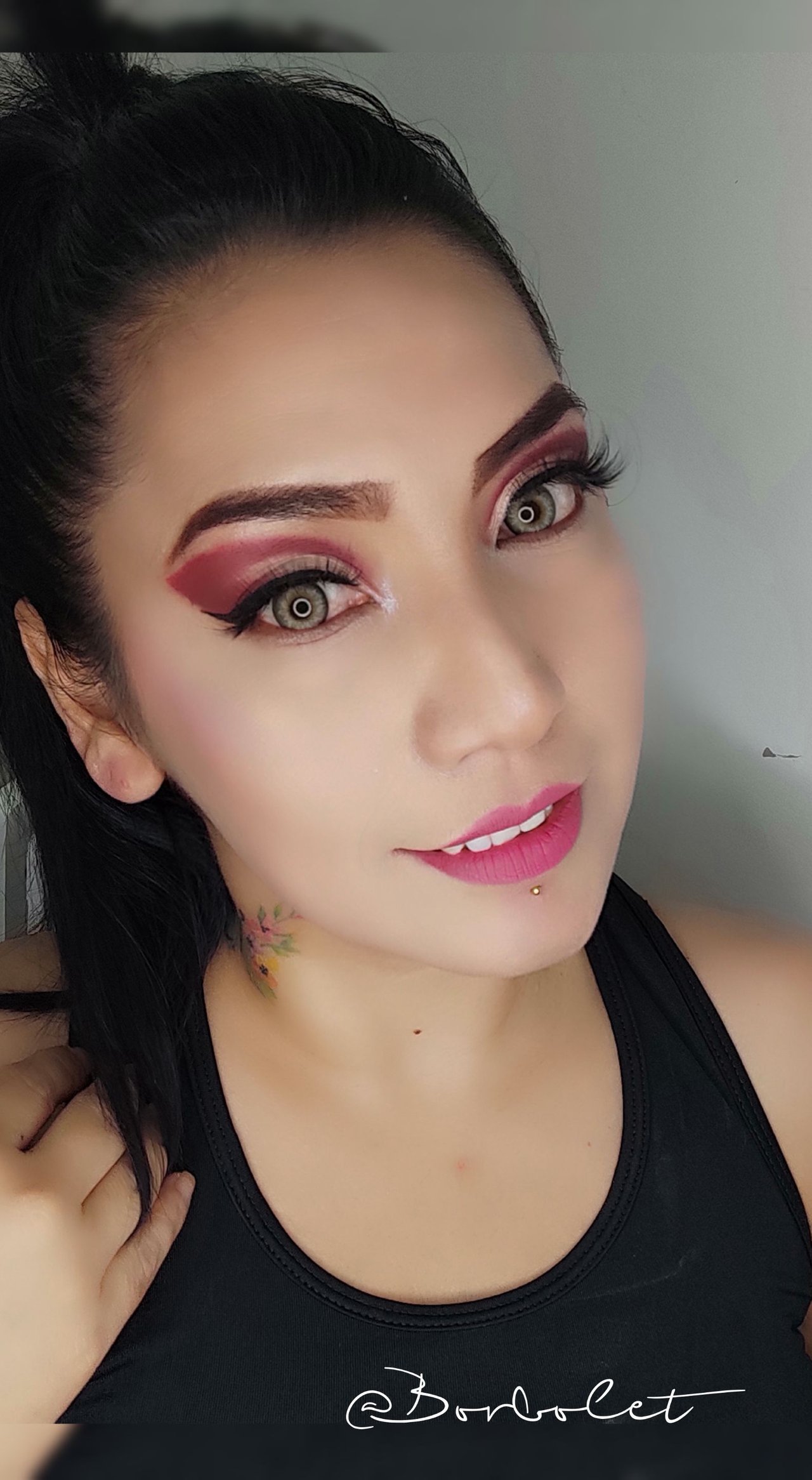 ESP-ENG]Hermoso Maquillaje Elegante en Tonos Vino Tinto Para Una Ocasión  Especial.💋🌺 | PeakD