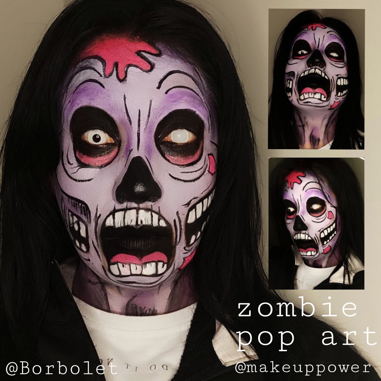 ESP-ENG]Maquillaje Artístico Inspirado en Zombie Pop Art.?/?Zombie Pop  Art Makeup Art.??️ | PeakD