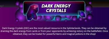In case of victory, we are rewarded with an amount of DEC (Dark Energy Crystals)