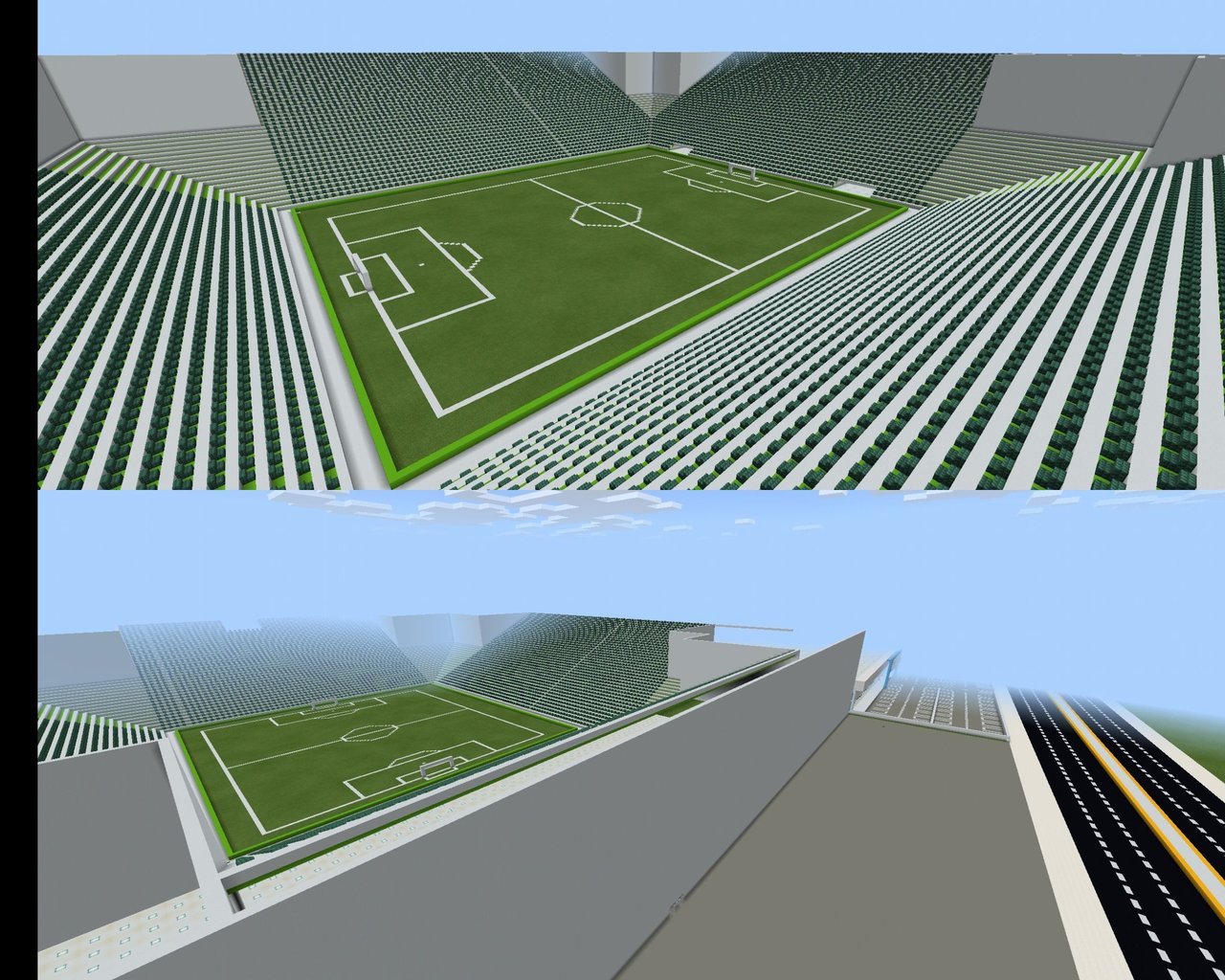 estadio de futbol minecraft