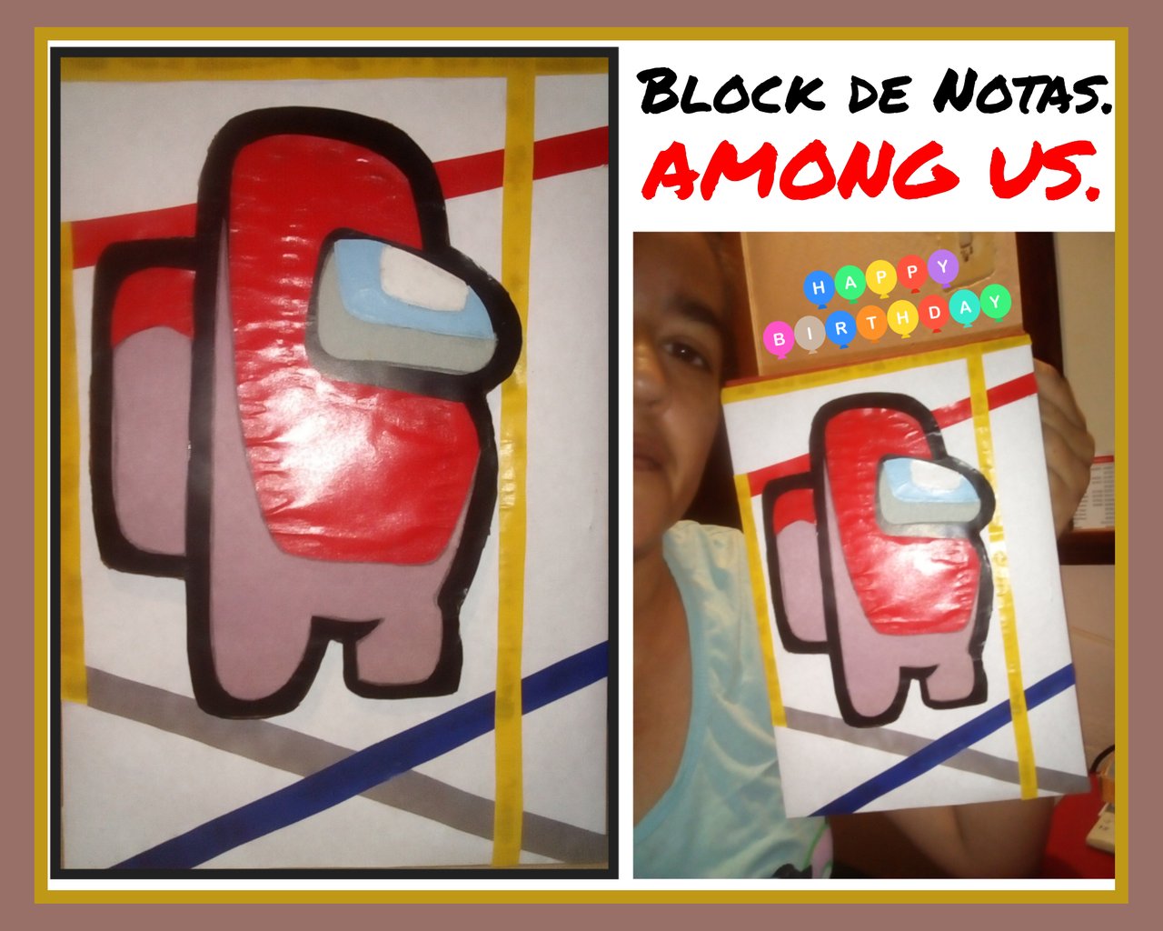 ♻️ Tutorial. AMONG US. 👾 Portada para block realizado con material  reciclado. ♻️ ♻️ Tutorial. AMONG US. 👾Cover for block made with recycled  material. ♻️ | PeakD