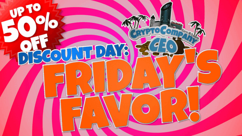 [ENG/DEU] Friday's Favor = Discount Day! Up to 50% Off! CryptoCompany VoteView & Wheel of Fortune!