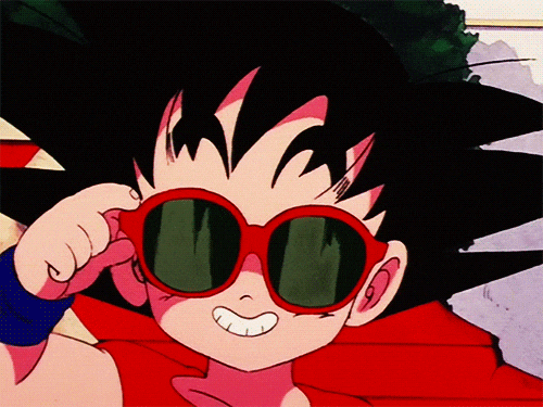 Goku con lentes.gif
