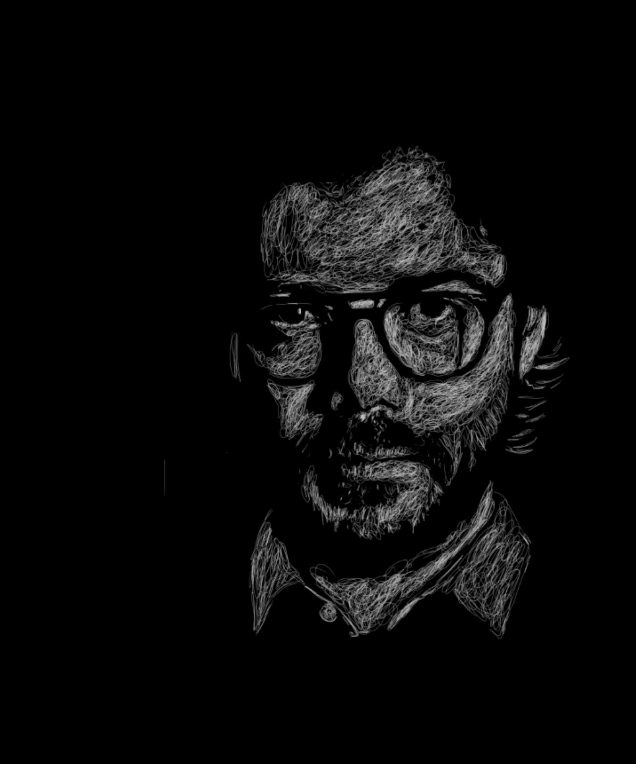 Sergio Marqina aka The professor. My first Silhouette drawing. #professor  #moneyheist #professorsketch #sergiomarquina #silhouette… | Instagram