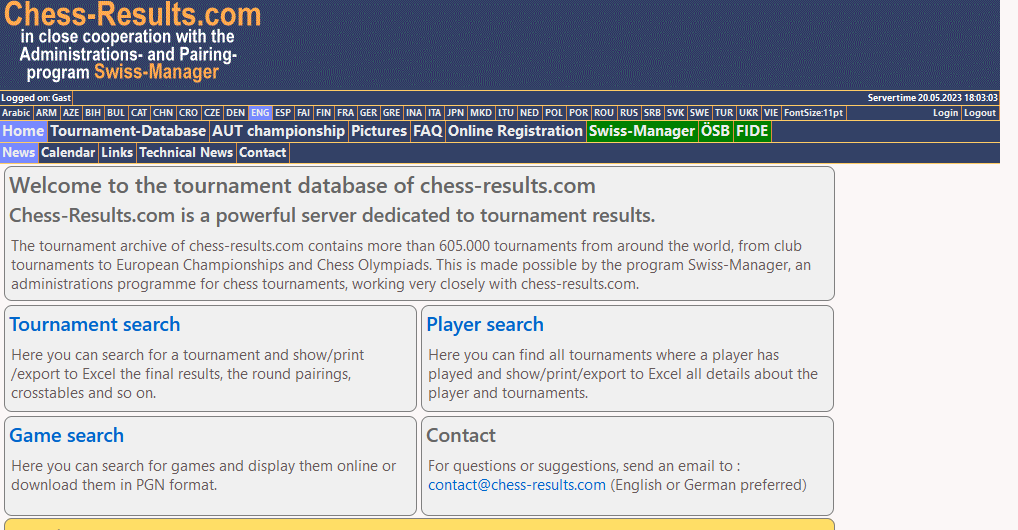 Swiss Manager How To Delete a Tournament On chess results com 