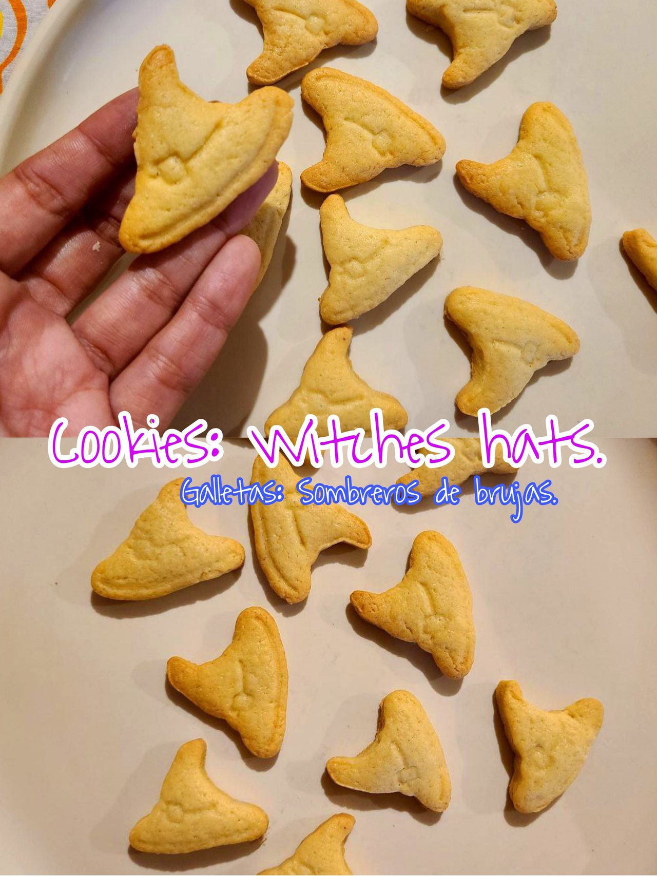 Recipe: Witch Hat Cookies - Galletas de sombrero de bruja. 🧙🏻🍪🧑🏻‍🍳