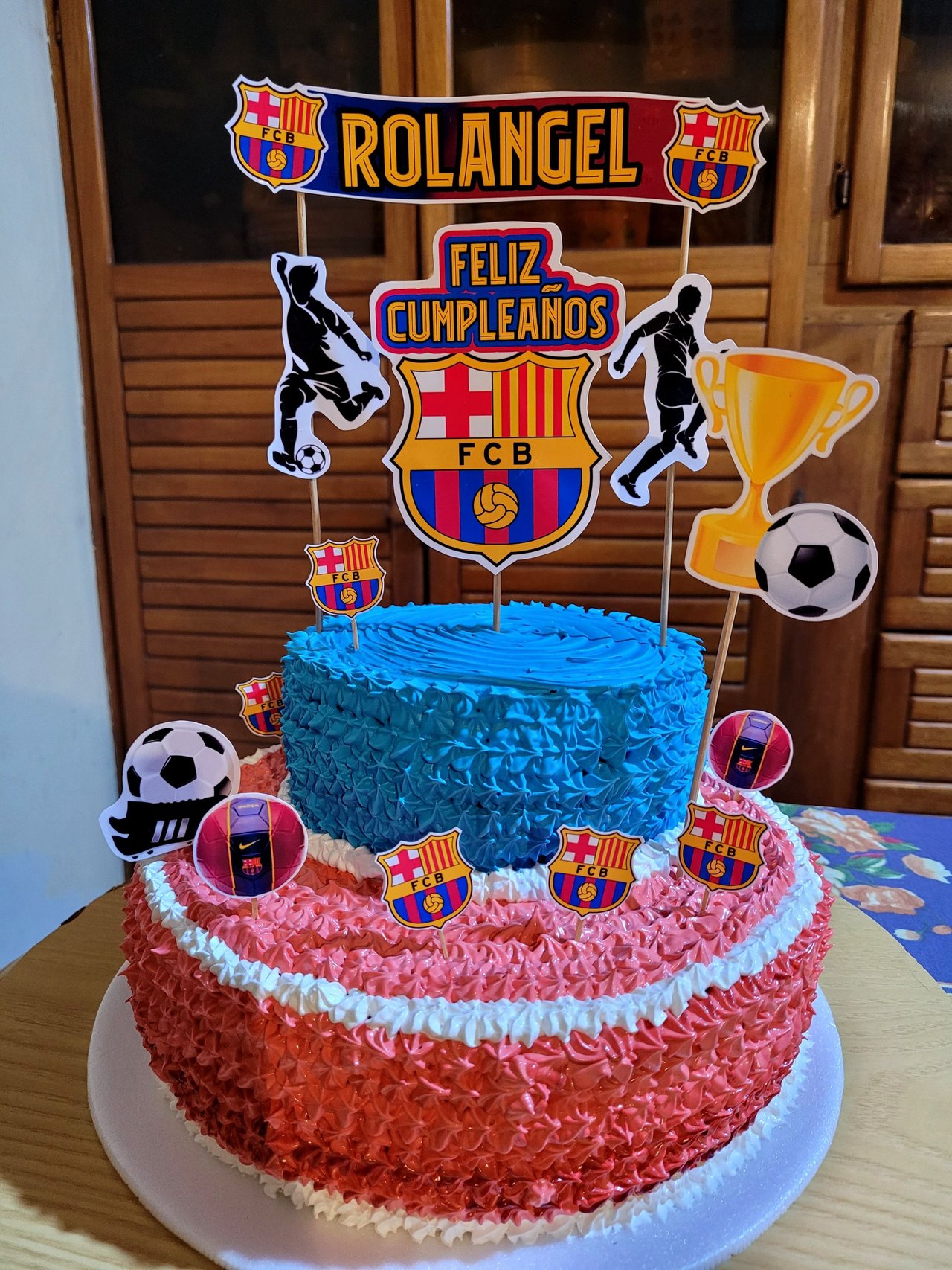 Recipe and decoration of a FC Barcelona cake - Receta y decoración de un  pastel de la FC Barcelona. ?⚽? | PeakD