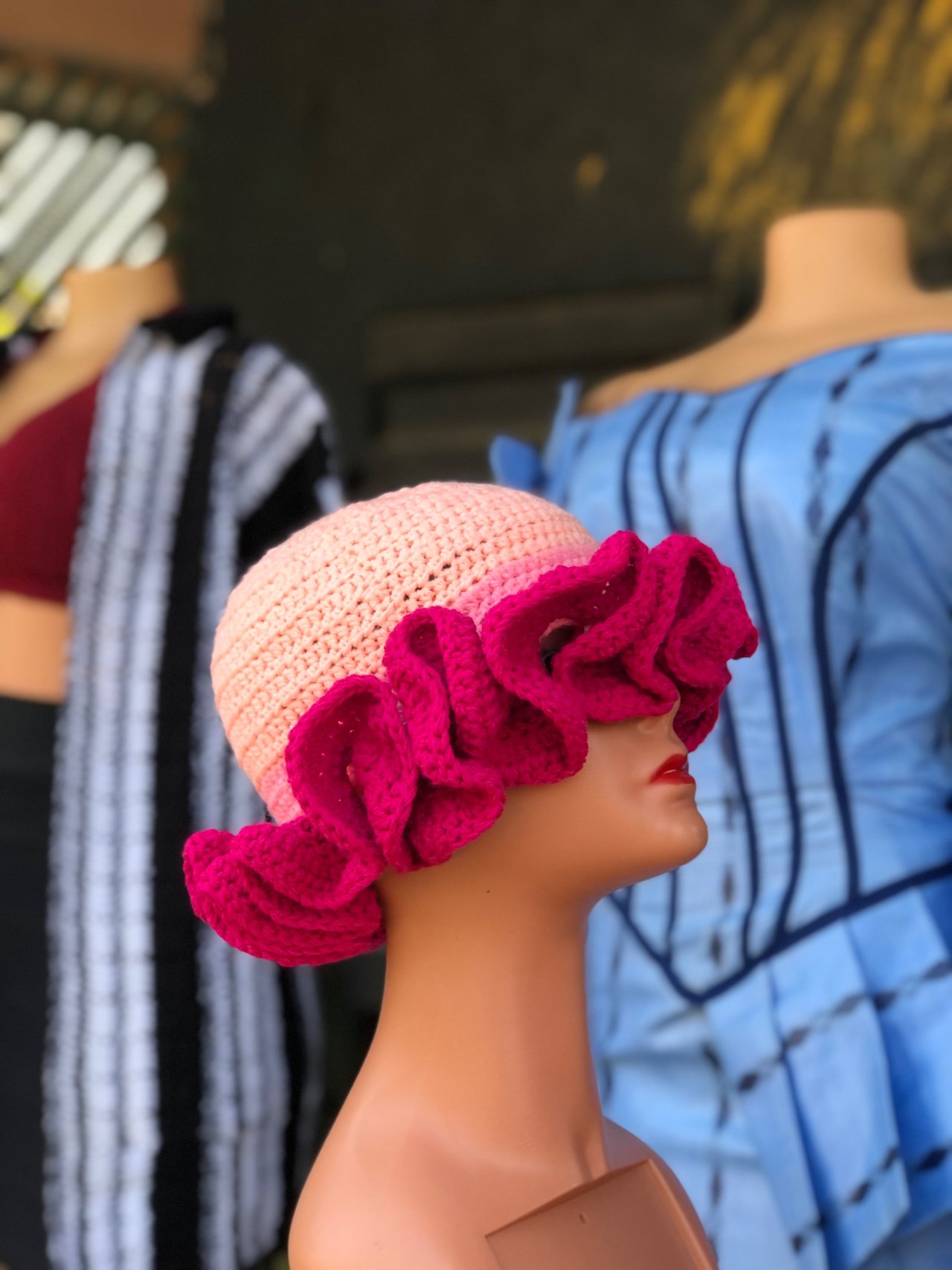Crochet Ruffle Hat 