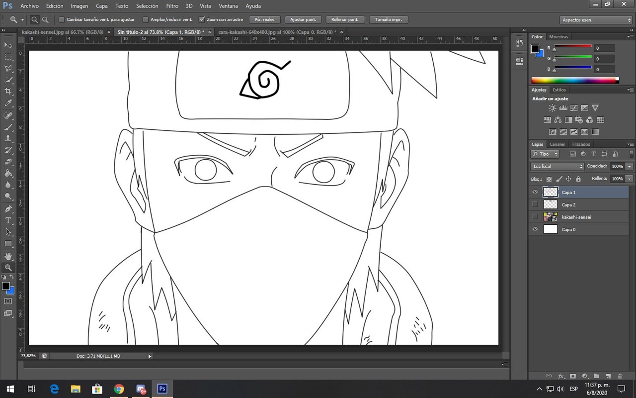 Kakashi (Mangekyou Sharingan) - Desenho de bruno_pci - Gartic