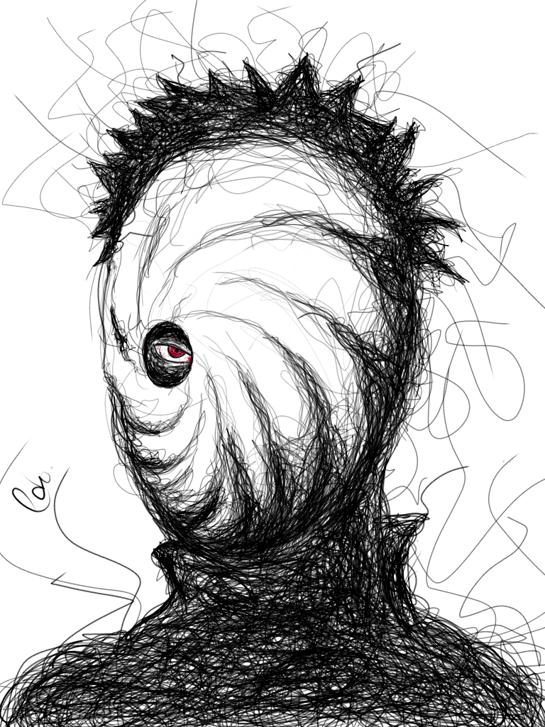 This is Uchiha Obito from Naruto.  Naruto sketch, Naruto drawings, Anime  sketch