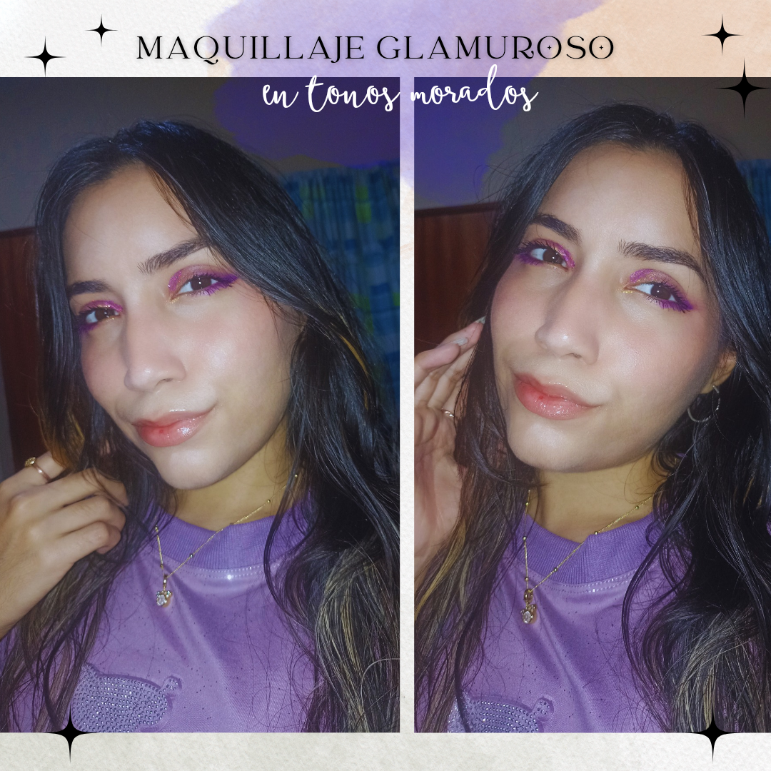 Maquillaje glamuroso en tonos morados || Glamorous make-up in purple tones