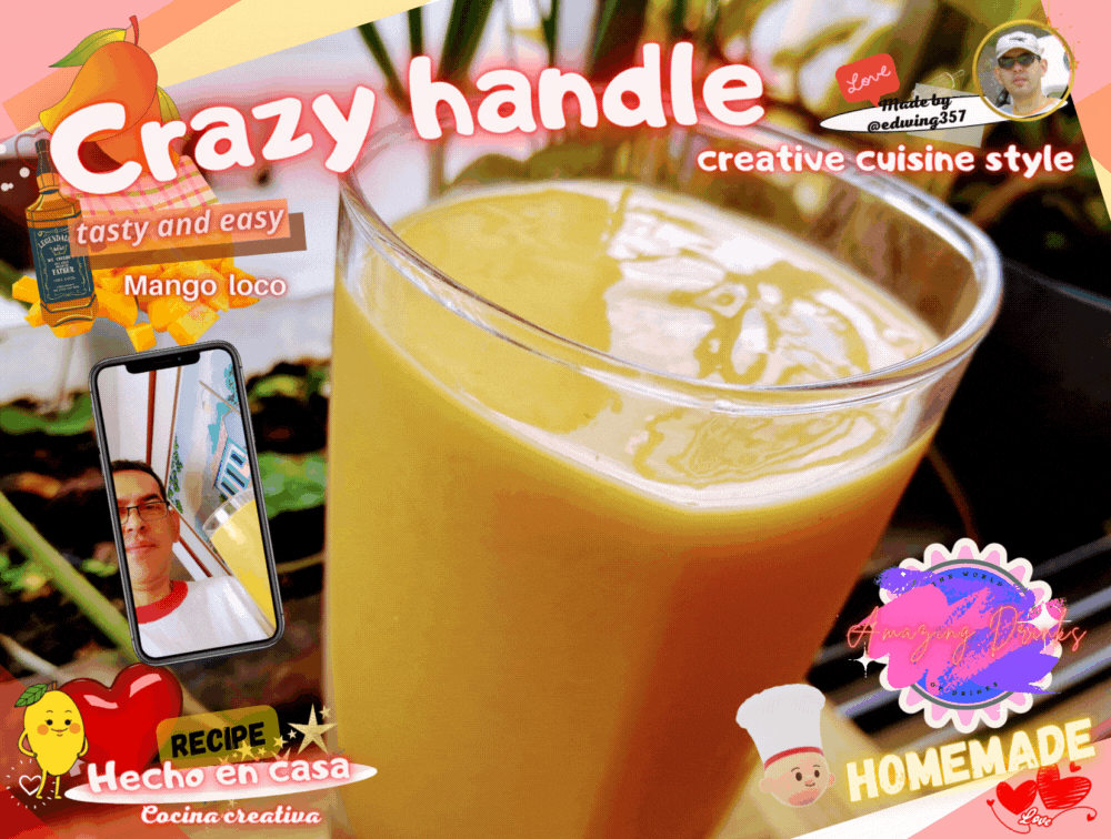 Crazy handle (alcoholic drink) / Mango loco (bebida con alcohol) 