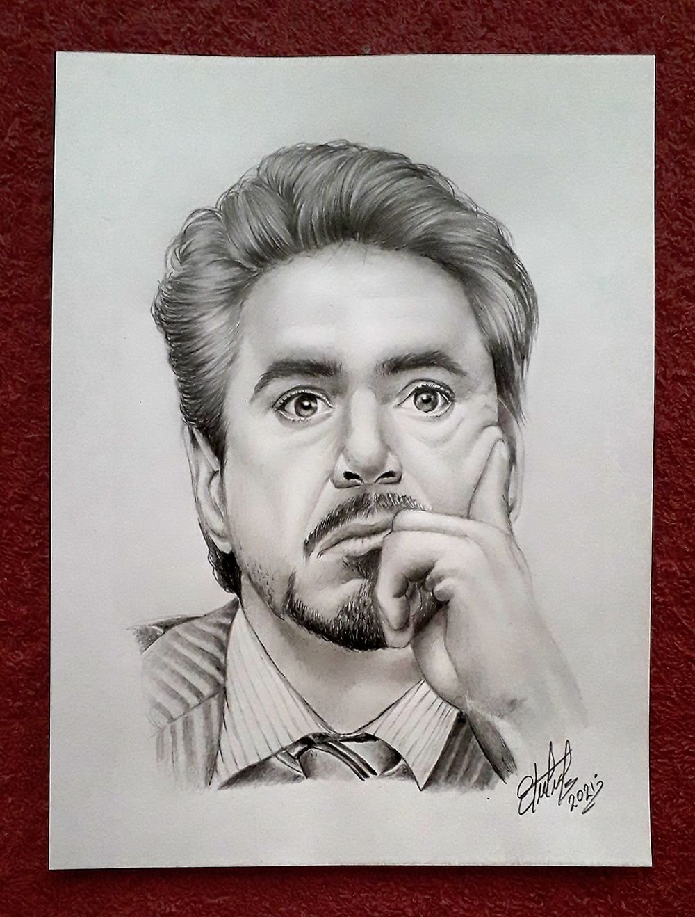 Drawing Tony Stark. Realistic drawing with graphite pencil... Dibujando a Tony  Stark. Dibujo realista con lapiz de grafito. | PeakD