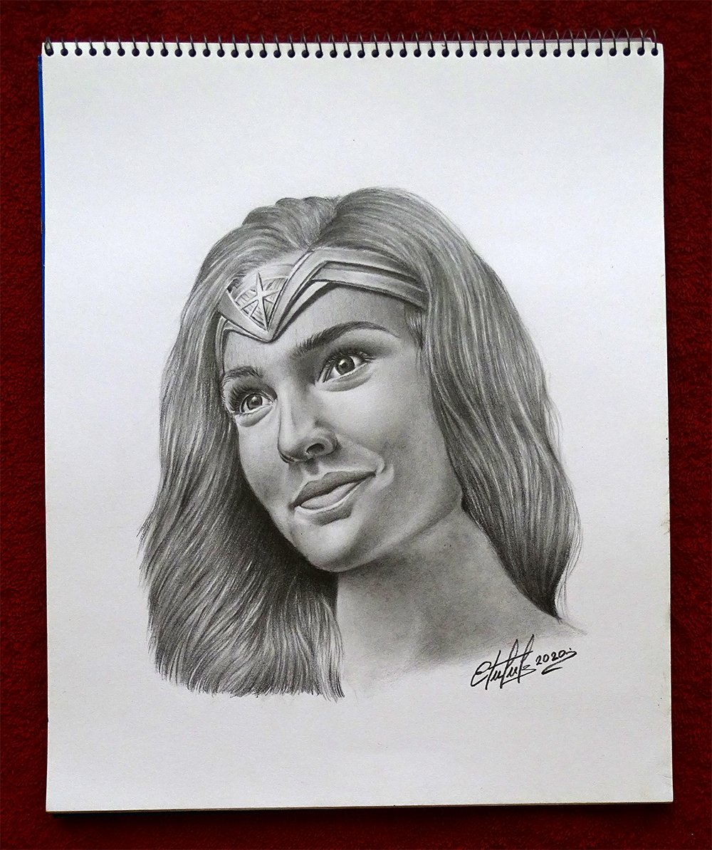 Drawing Wonder Woman .. Gal Gadot. Dibujando a la Mujer Maravilla.. Gal  Gadot. | PeakD