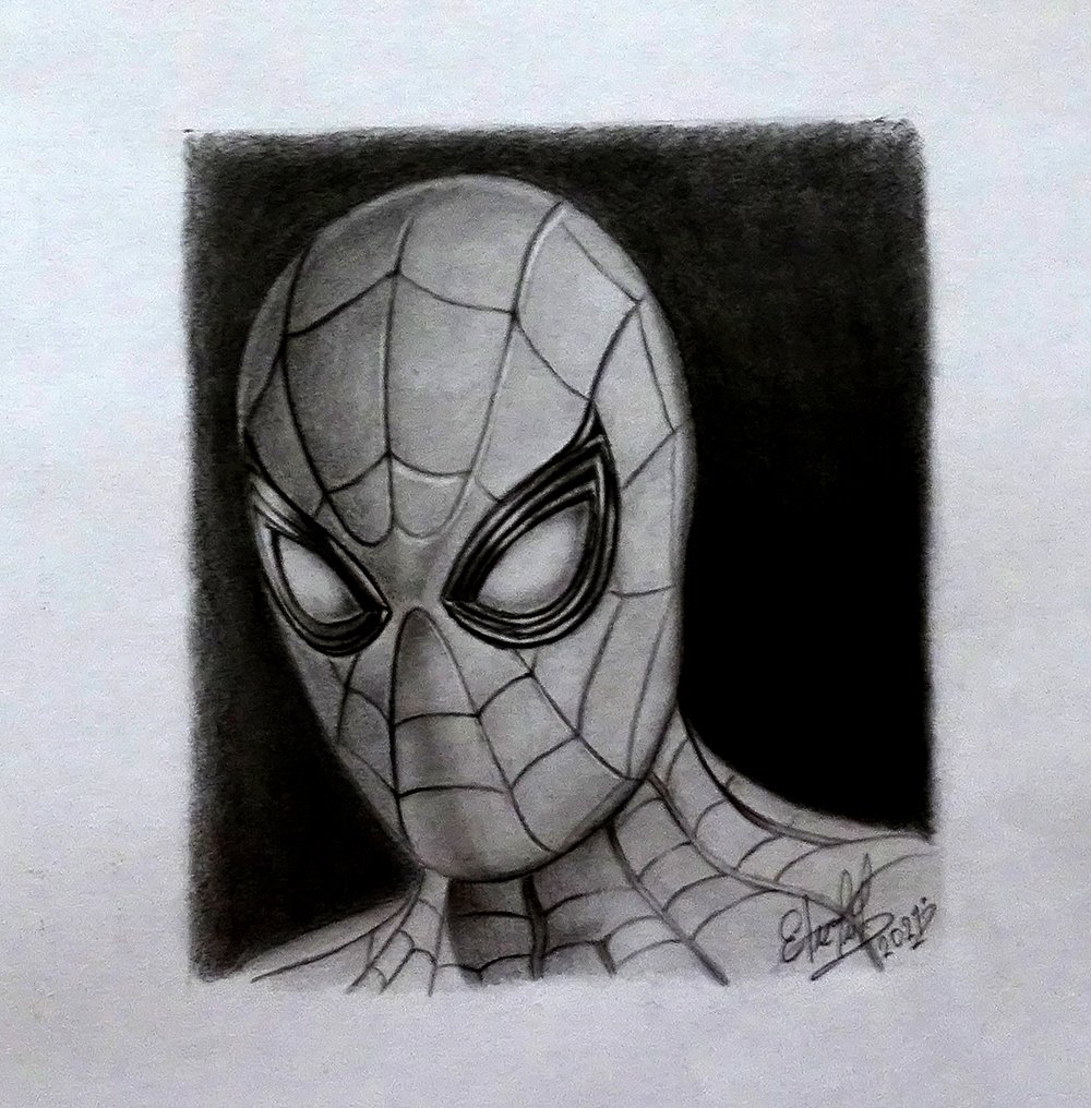 Drawing portrait of the amazing Spider-Man... Retrato en dibujo del  sorprendente Hombre Araña. | PeakD