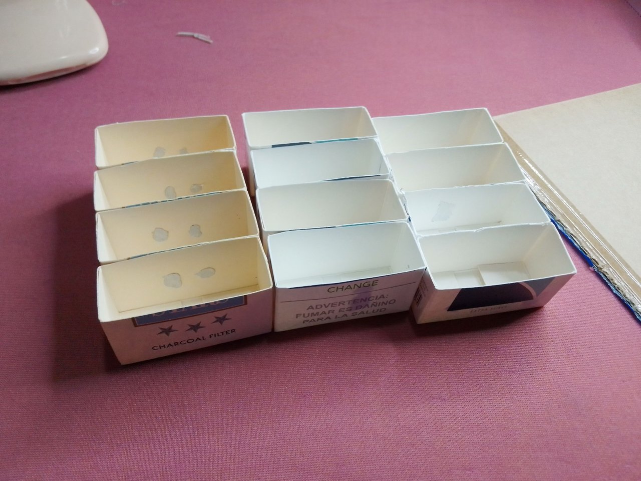 Manualidades: Organizador de abalorios hecho con cajas de