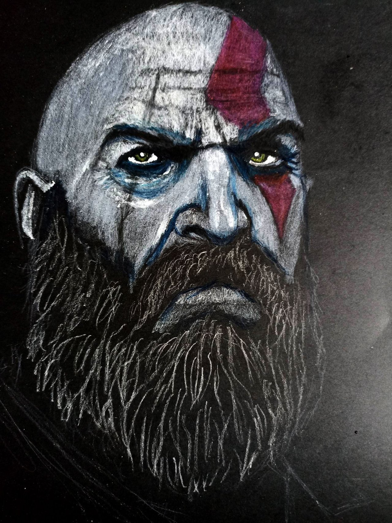 DRAWING KRATOS FROM GOD OF WARS - DIBUJANDO A KRATOS DE GOD OF WARS  [ENG-ESP] | PeakD