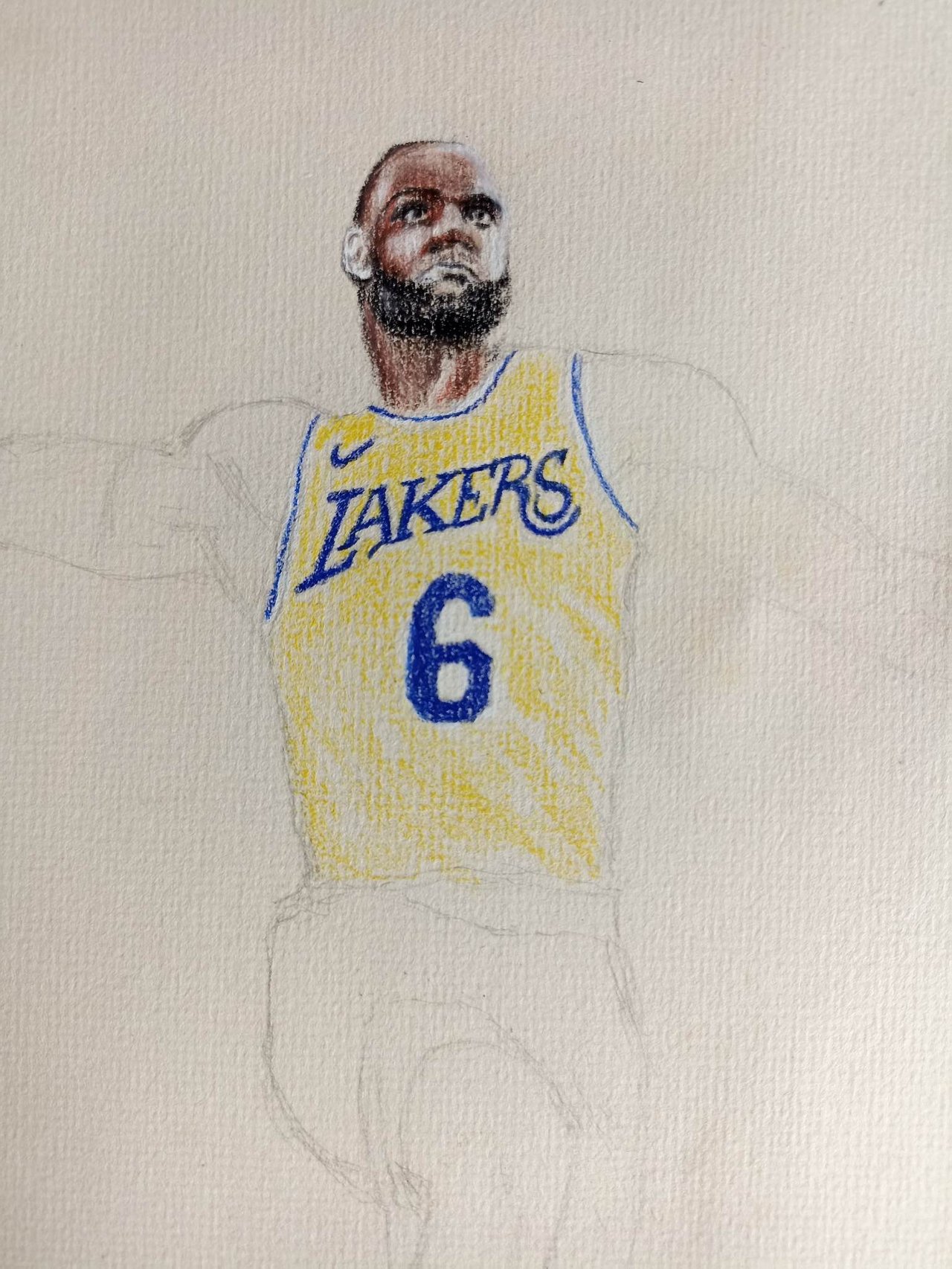 ENG-ESP] LEBRON JAMES DRAWING WITH COLORED PENCILS