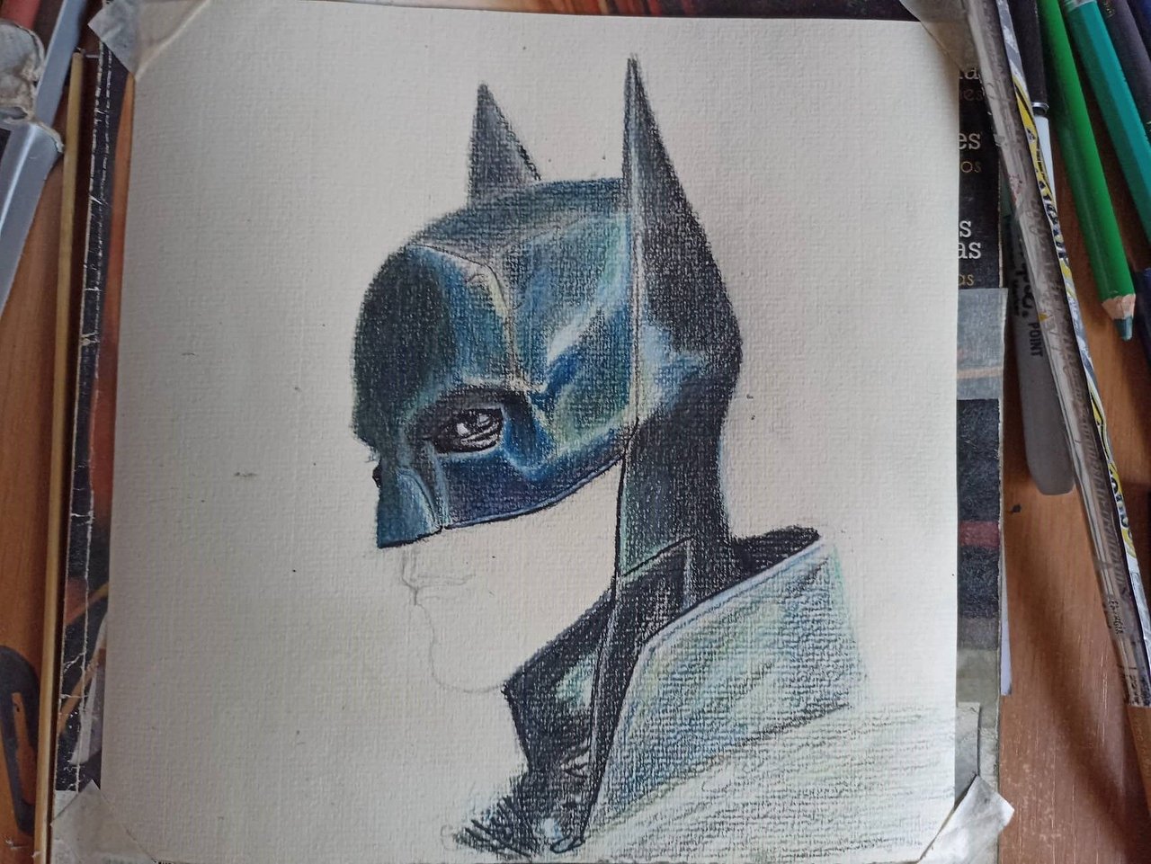 ENG-ESP] THE BATMAN (BATTINSON) DRAWING WITH COLORED PENCILS | PeakD