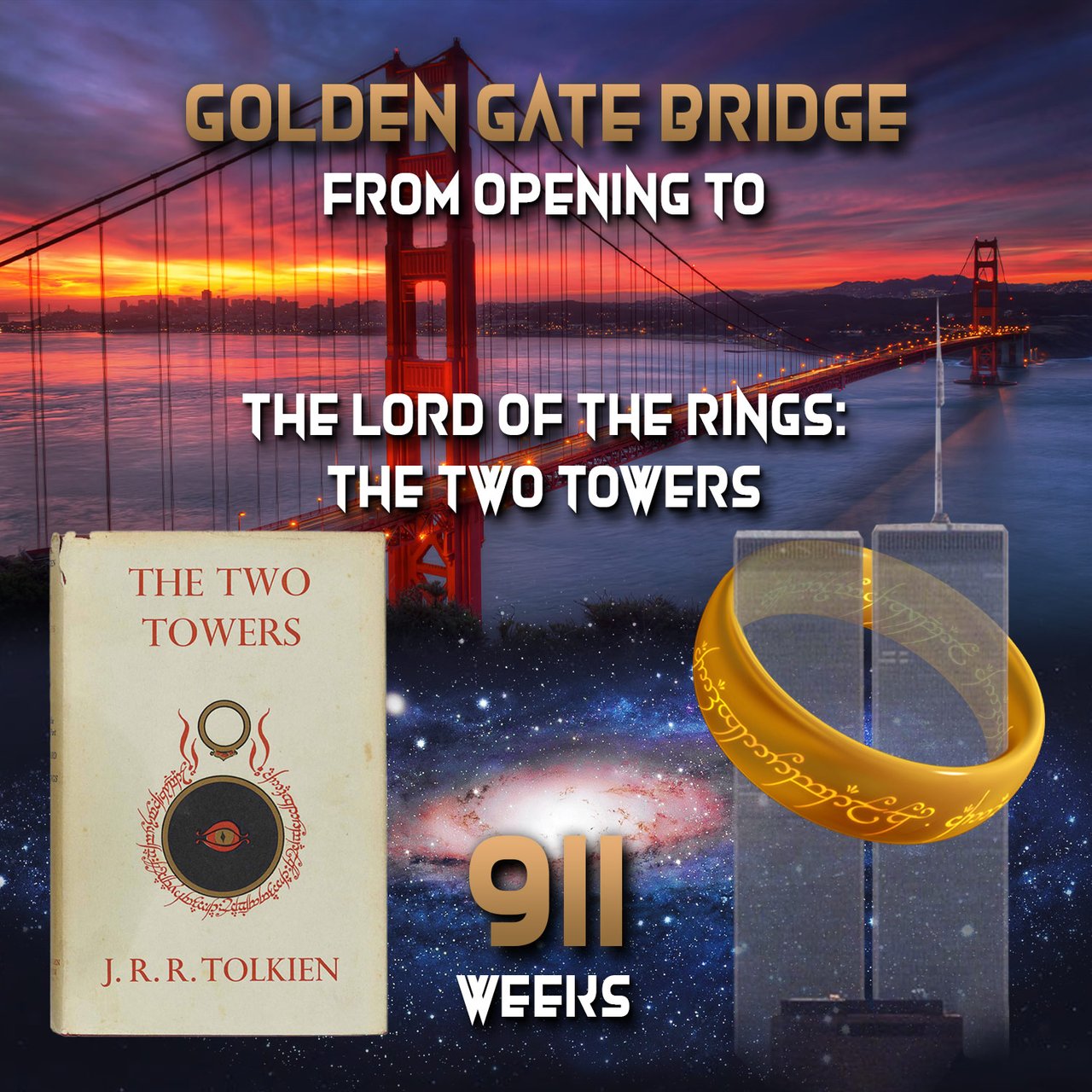The Lord of the Rings: The Two Towers and the Golden Gate Bridge opening |  PeakD