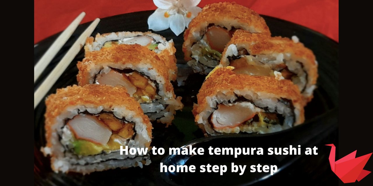 How to make tempura sushi at home step by step / Cómo hacer sushi tempura  en casa paso a paso (Eng/Esp) | PeakD