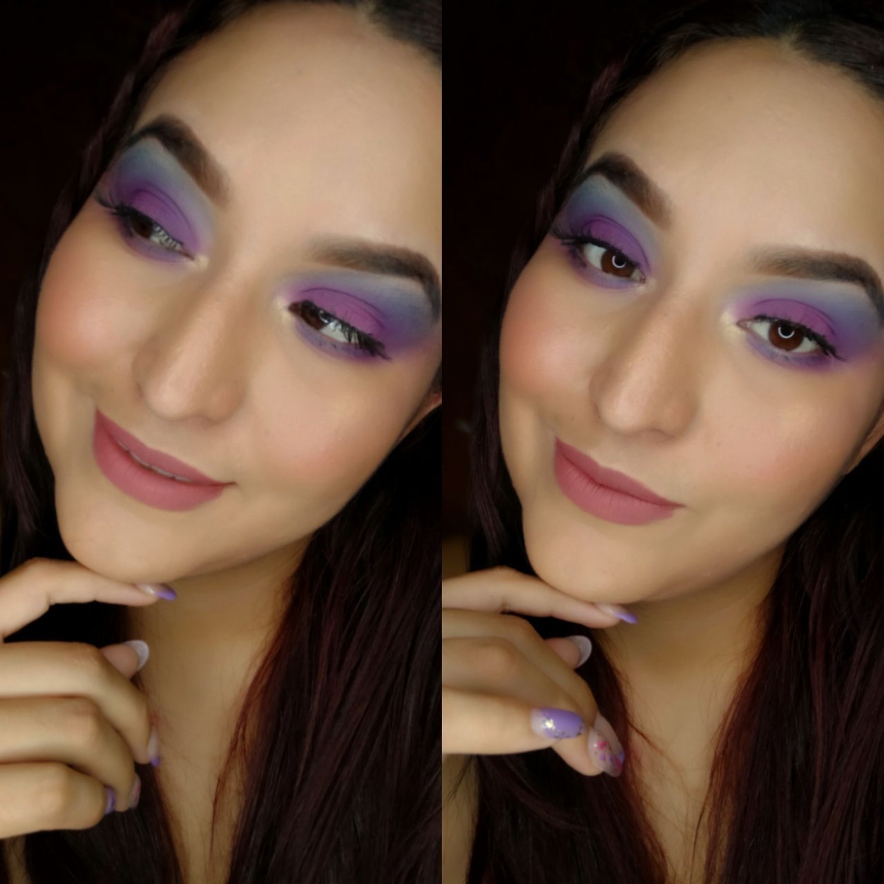 ✨ Maquillaje En Morado y azul ?? // ✨ Make-up In Purple and blue ?? |  PeakD