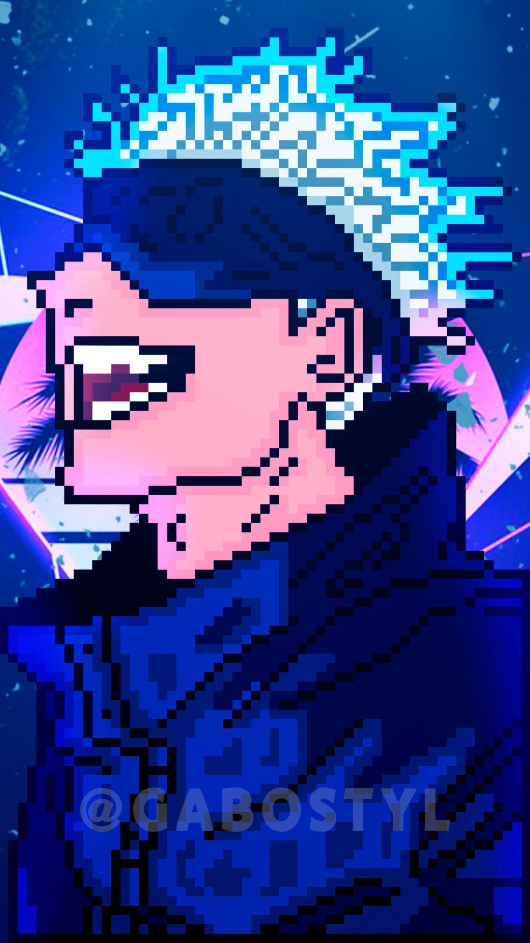 Jujutsu Kaisen Satoru Gojo Pixel art pattern