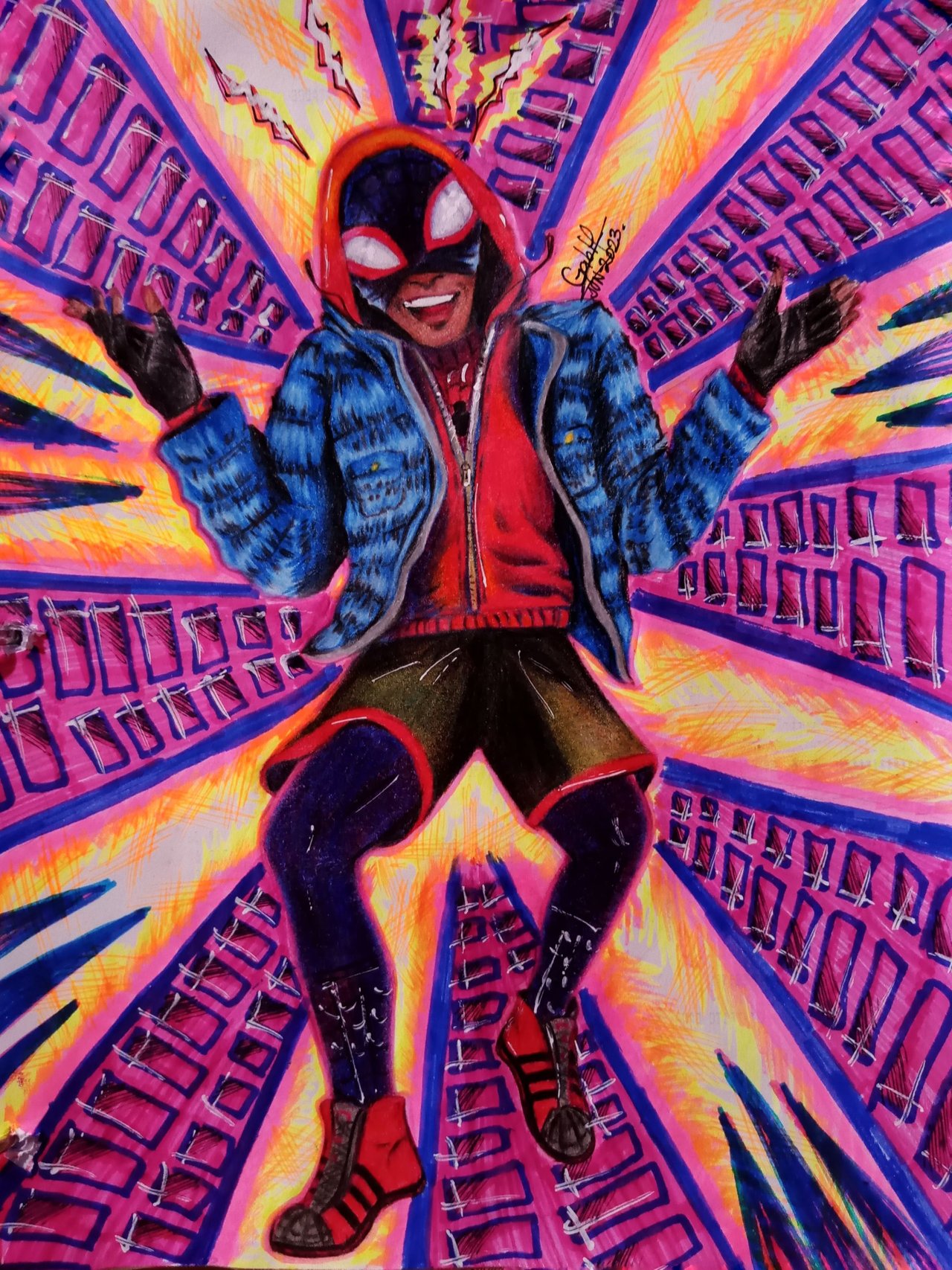 Dibujo de Miles Morales | Drawing of Miles Morales [ESP-ENG] | PeakD