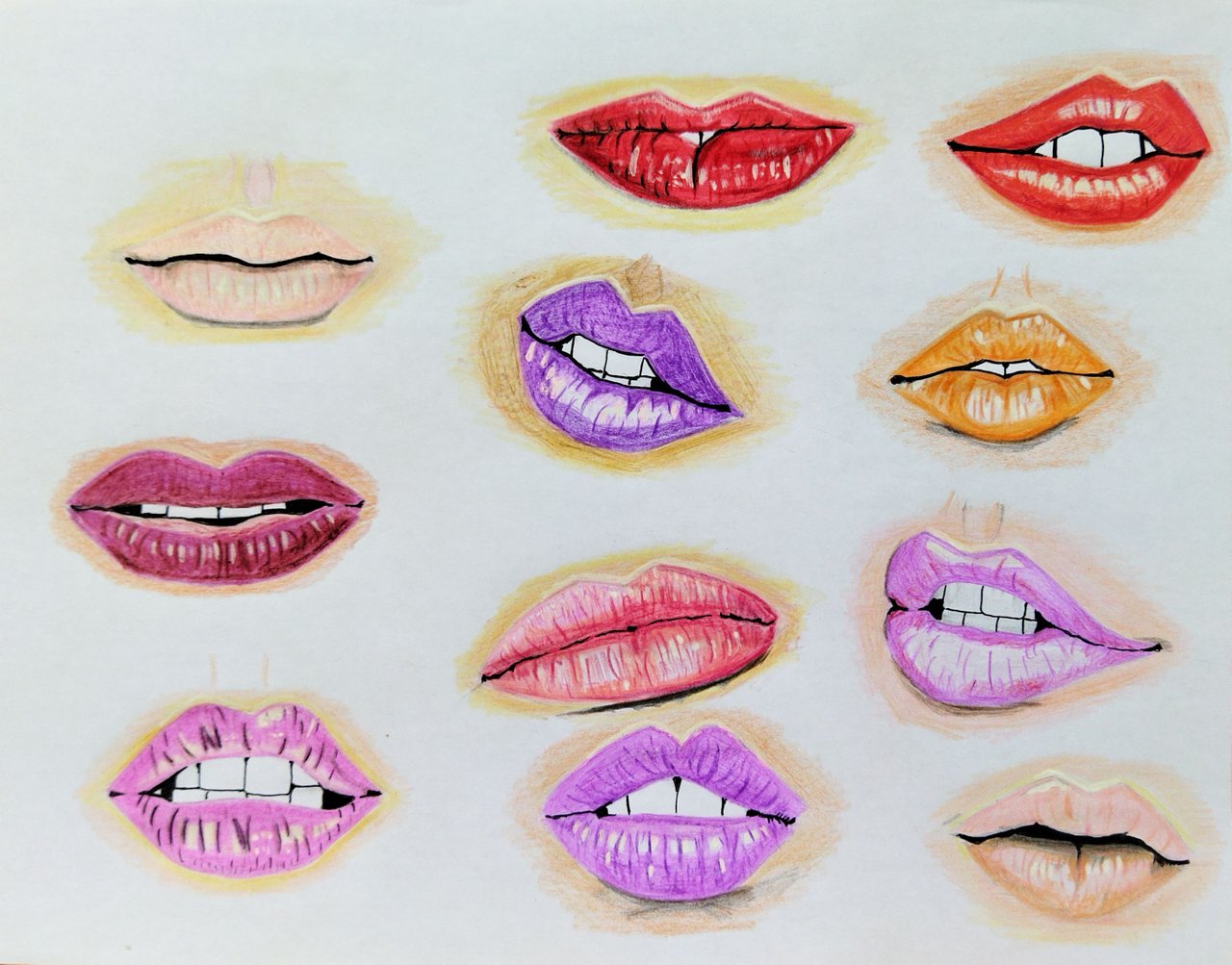 Some lips  Como dibujar labios, Dibujos de labios, Boceto de labios