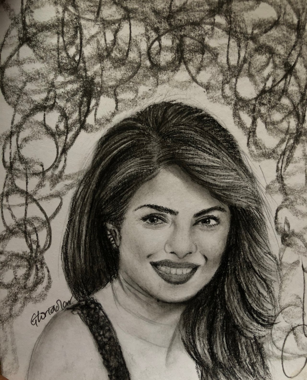 Priyanka Chopra Drawing Print Poster Hand Drawn Coloured Pencil #PRIYANKA1  : Amazon.fr: Produits Handmade