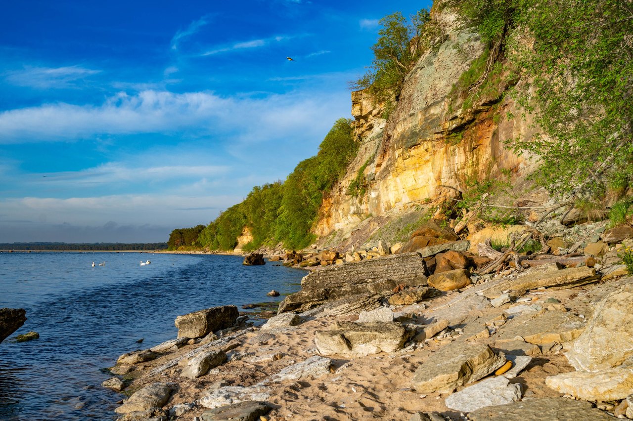 Hiking Under a Dangerous Türisalu Coastal Cliff - Estonia