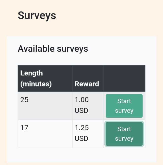 EARNING ONLINE? ANSWER SURVEYS