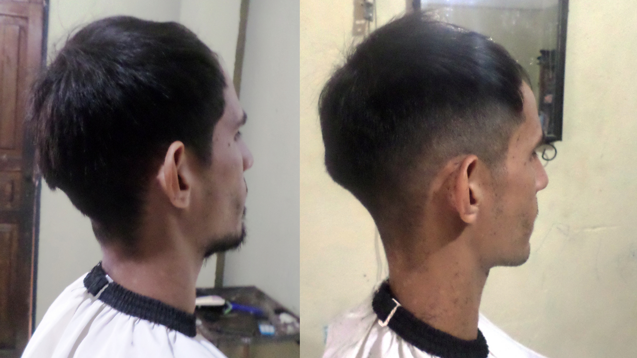 Corte de pelo desvanecido con la 1 best sale y 2