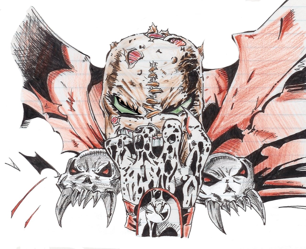 Spawn Face Sketch  Sticker for Sale by soba94  Redbubble