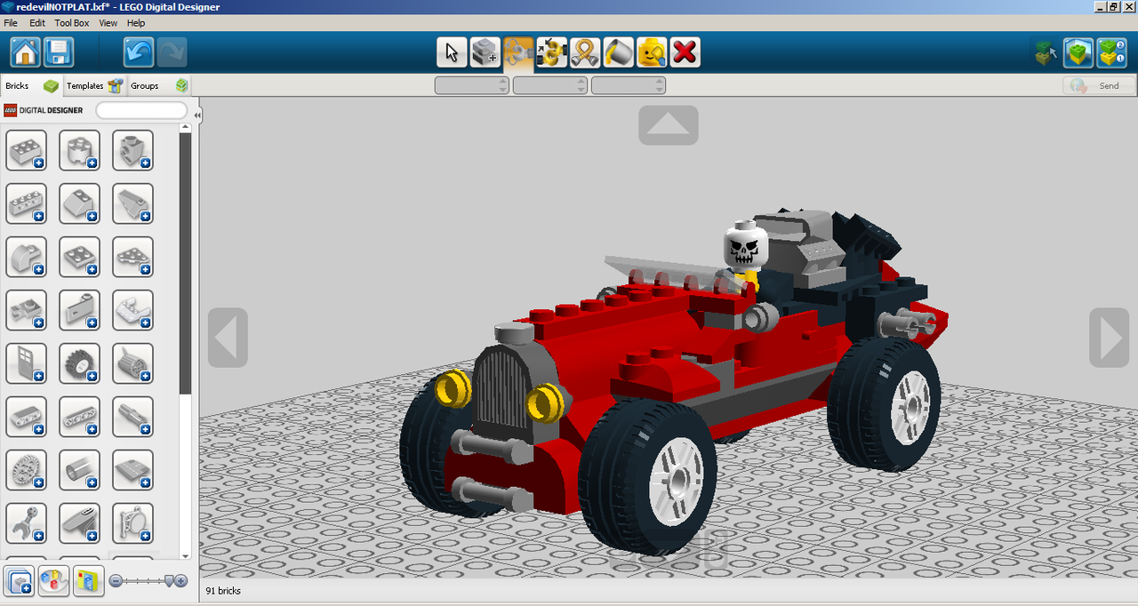 How to make a car in lego digital online designer