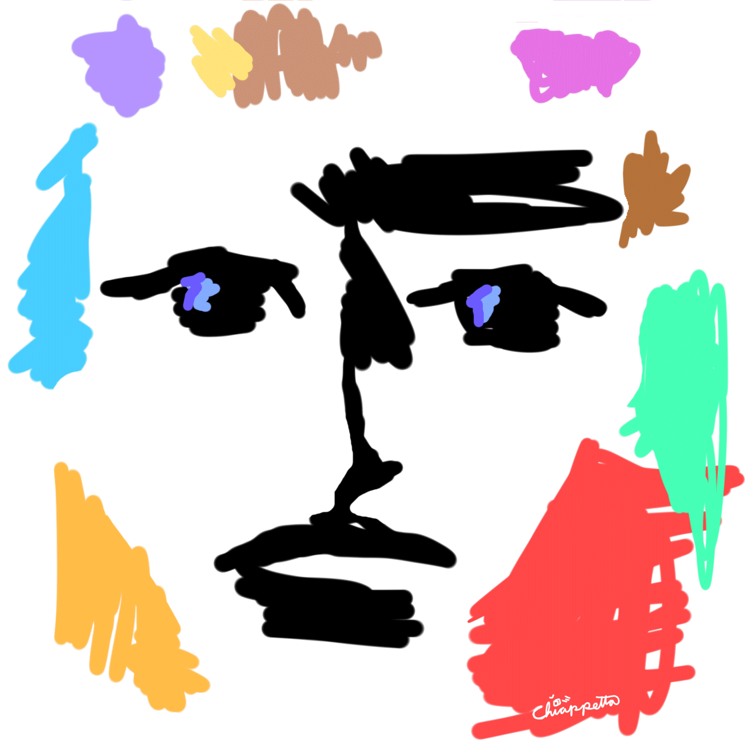 Bold Face of Color is rare digital art by Joe Chiappetta Bold Face of Color is rare digital art by Joe Chiappetta