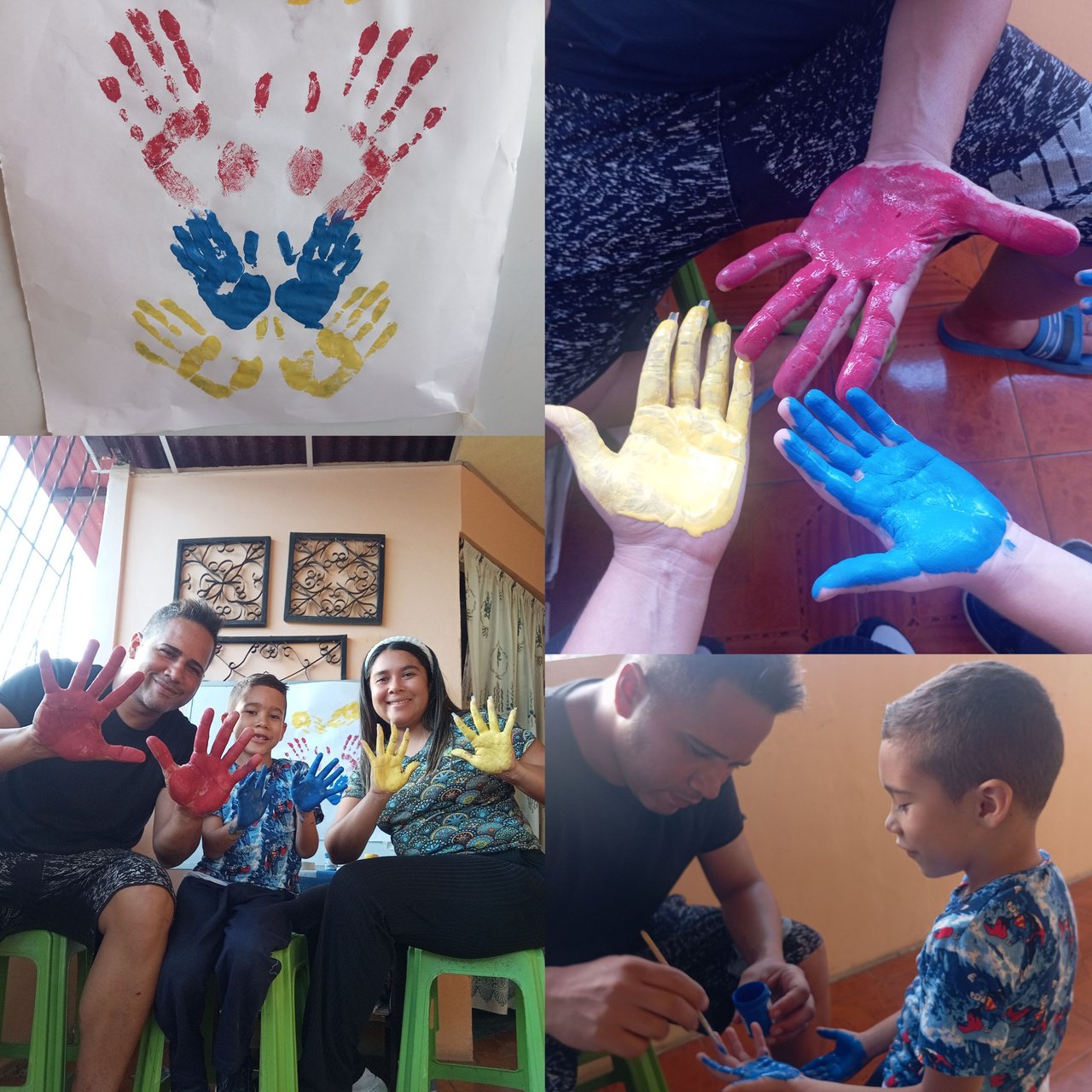 Working from home with the family for a school activity (Spa-Eng)