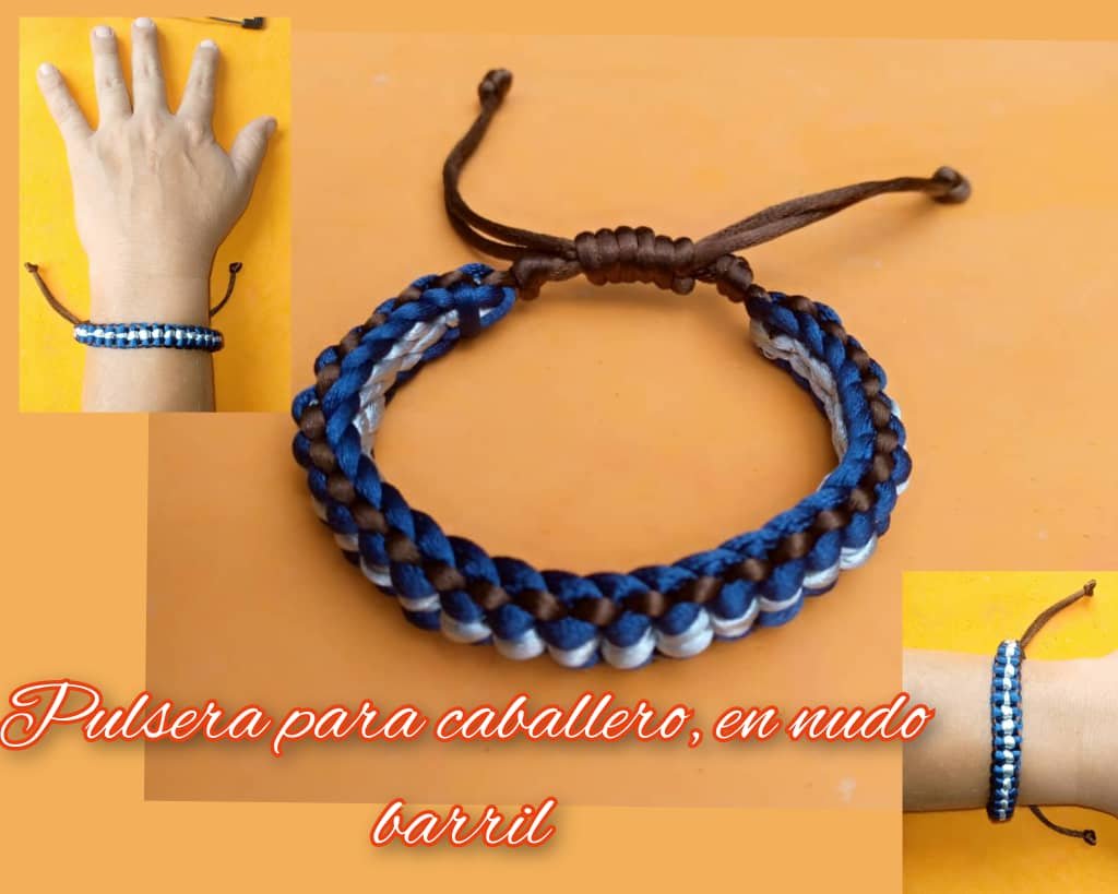 PULSERA de COLA de RATÓN con NUDOS MACRAME. 