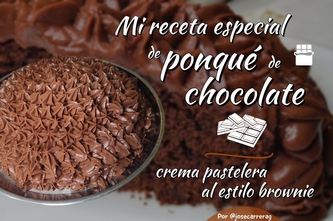 Mi receta especial de ponqué y crema pastelera de chocolate al estilo  brownie | PeakD