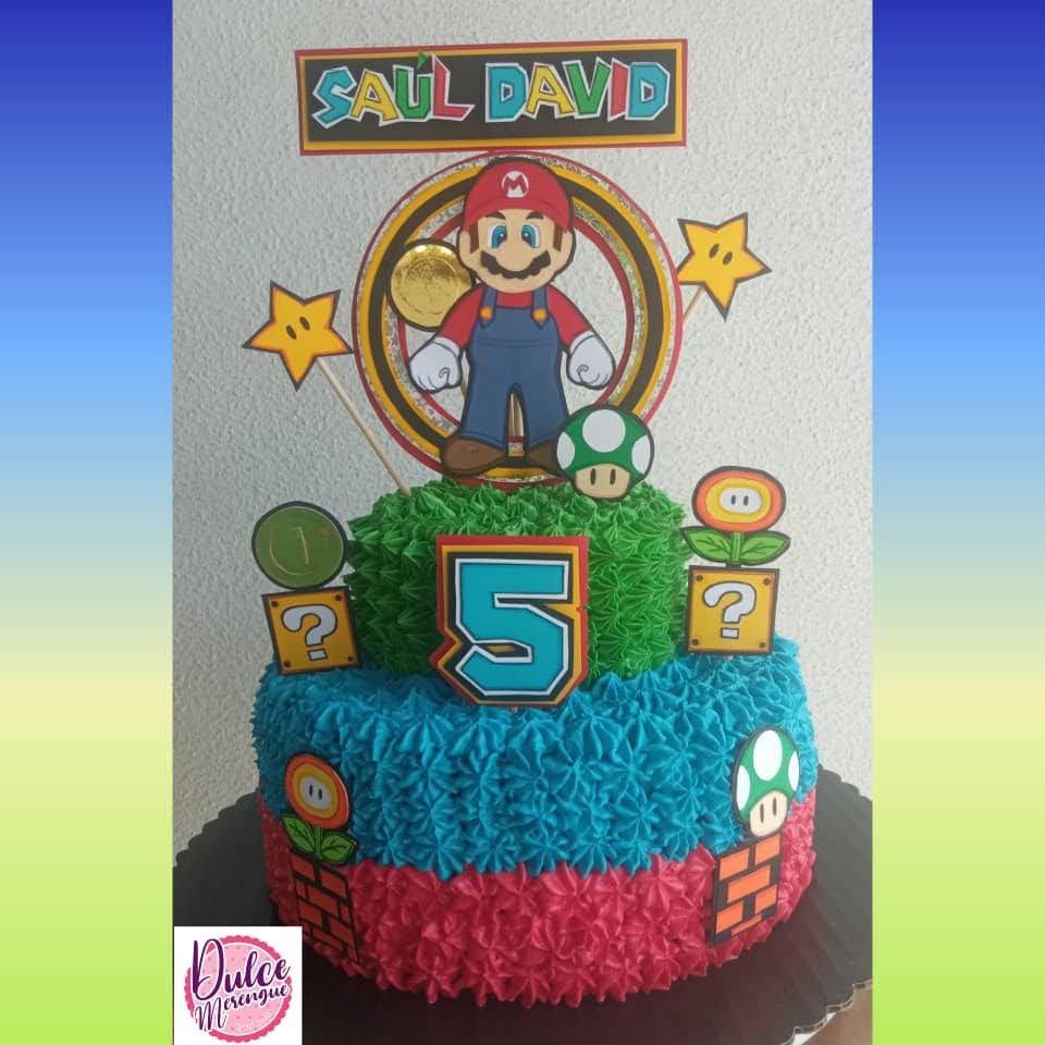 Esp-Eng] Mario Bros en el pastel de Saúl David (topper). // Mario Bros in  Saul David's cake (topper) | PeakD